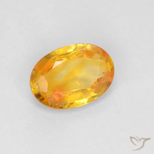 Zaffiro Dorato medio naturale da 0.70 ct, Ovale, VS