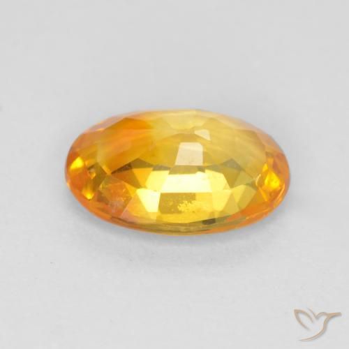 Zaffiro Dorato medio naturale da 0.70 ct, Ovale, VS