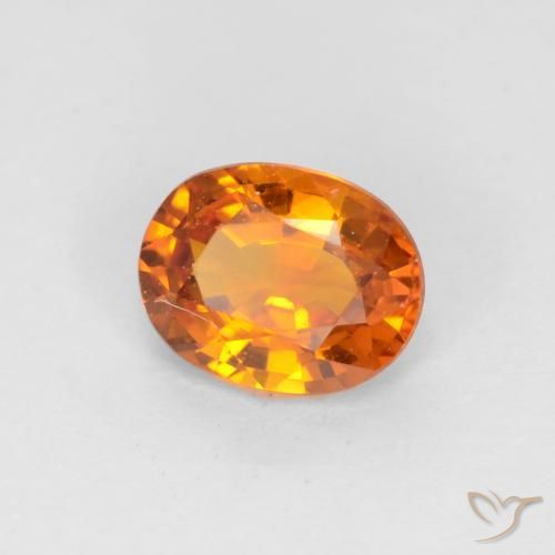 Zaffiro Albicocca Arancia naturale da 0.57 ct, Ovale, VS