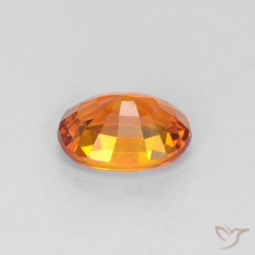 Zaffiro Albicocca Arancia naturale da 0.57 ct, Ovale, VS