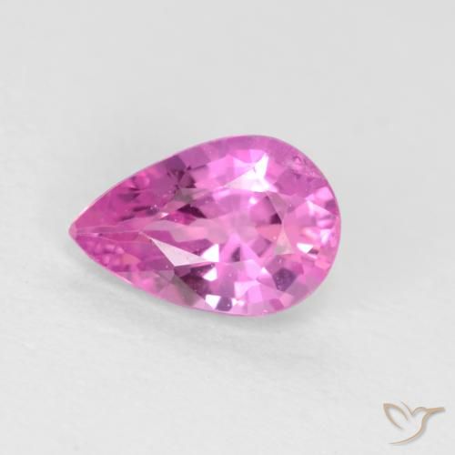 0.50ct Naturale Viola medio Zaffiro, Forma a pera, VS