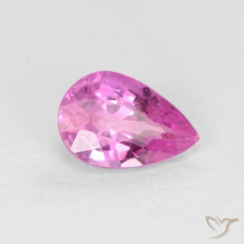 Zaffiro Viola medio naturale da 0.50 ct, Forma a pera, VS