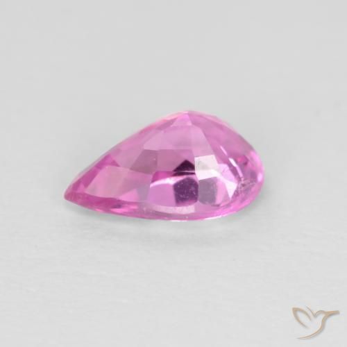 Zaffiro Viola medio naturale da 0.50 ct, Forma a pera, VS