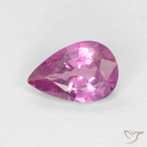 0.44ct Naturale Rosa porpora reale Zaffiro, Forma a pera, VS