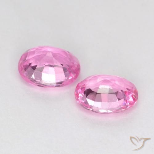Gemme di Zaffiro Rosa medio naturale da 0.88 ct, Ovale, VS-SI