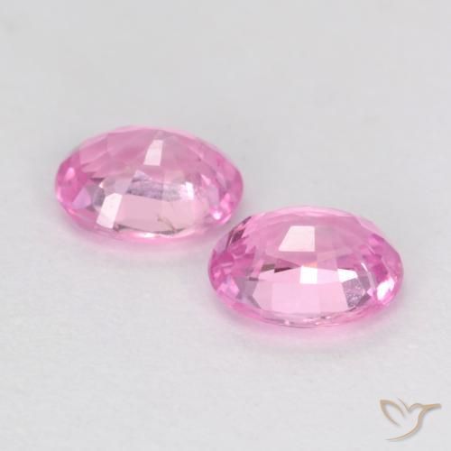 Gemme di Zaffiro Rosa medio naturale da 0.90 ct, Ovale, VS-SI