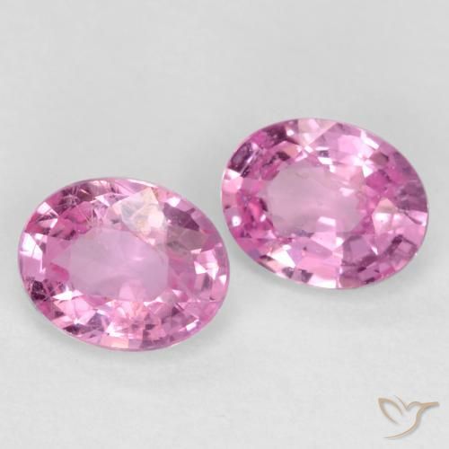 Gemme di Zaffiro Rosa intenso naturale da 0.80 ct, Ovale, VS-SI
