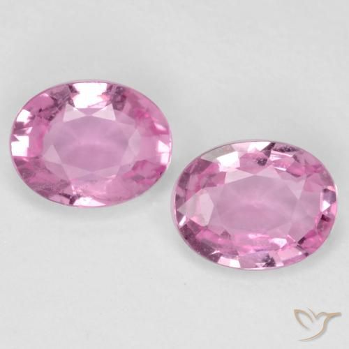 0.72ctw Naturale Rosa medio Zaffiro, Ovale, VS