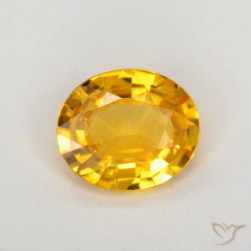 0.64ct Naturale Oro medio Zaffiro, Ovale, VVS-VS