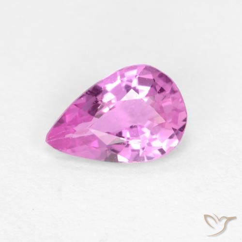0.46ct Naturale Viola rosato intenso Zaffiro, Forma a pera, VVS-VS