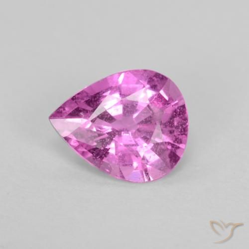 0.50ct Naturale Viola rosato brillante Zaffiro, Forma a pera, VS