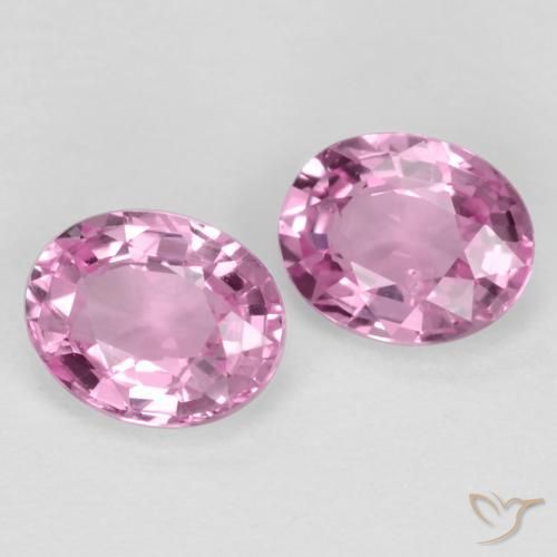 Gemme di Zaffiro Rosa porpora reale naturale da 0.85 ct, Ovale, VS-SI