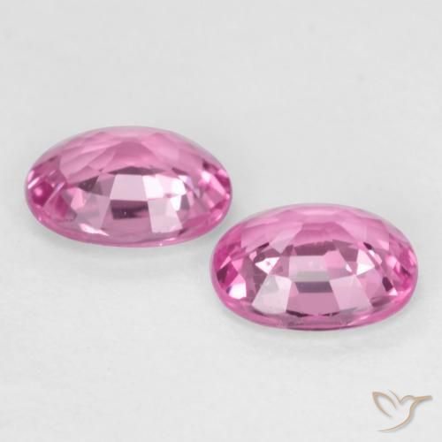 Gemme di Zaffiro Rosa scuro naturale da 0.79 ct, Ovale, VVS-VS