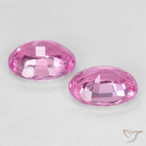 Gemme di Zaffiro Rosa medio naturale da 0.86 ct, Ovale, VVS-VS