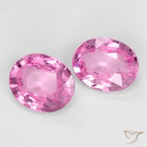 Gemme di Zaffiro Rosa porpora reale naturale da 0.76 ct, Ovale, VS