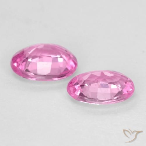 Gemme di Zaffiro Rosa porpora reale naturale da 0.76 ct, Ovale, VS