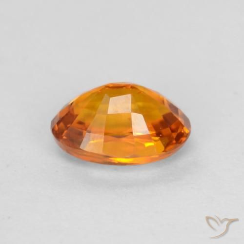 Zaffiro Albicocca Arancia naturale da 0.59 ct, Ovale, VS