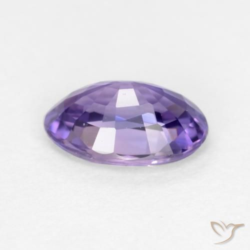 Zaffiro Viola scuro naturale da 0.53 ct, Ovale, VVS-VS