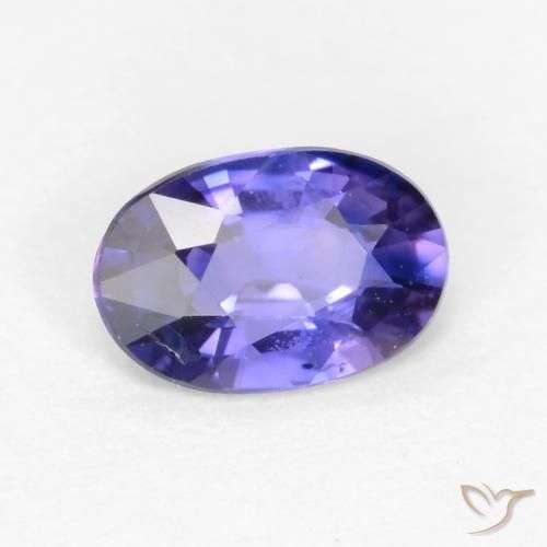 Zaffiro Viola scuro naturale da 0.51 ct, Ovale, VS-SI