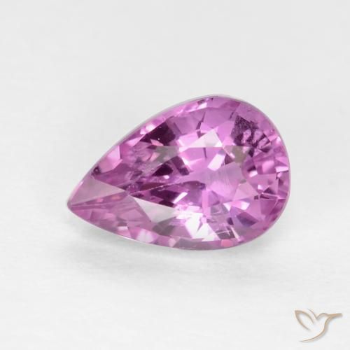 0.60ct Naturale Viola medio-chiaro Zaffiro, Forma a pera, VS