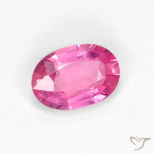 Zaffiro Magenta intenso naturale da 0.47 ct, Ovale, VS