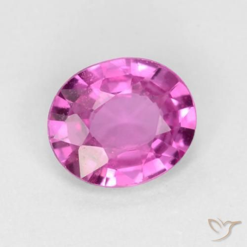 Zaffiro Rosa violetto naturale da 0.49 ct, Ovale, VS