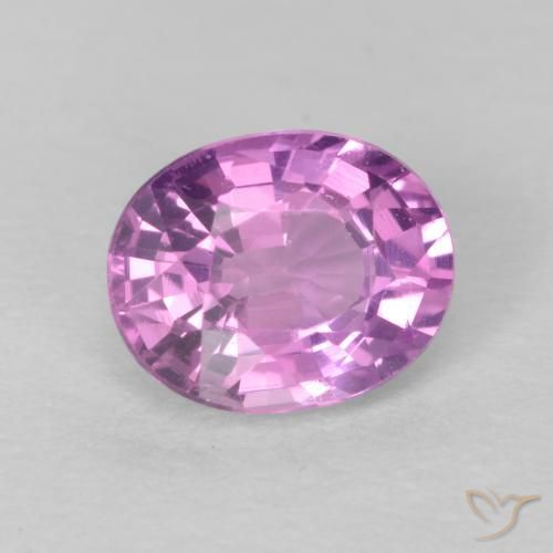 Zaffiro Viola Rosato Viola naturale da 0.61 ct, Ovale, VVS-VS