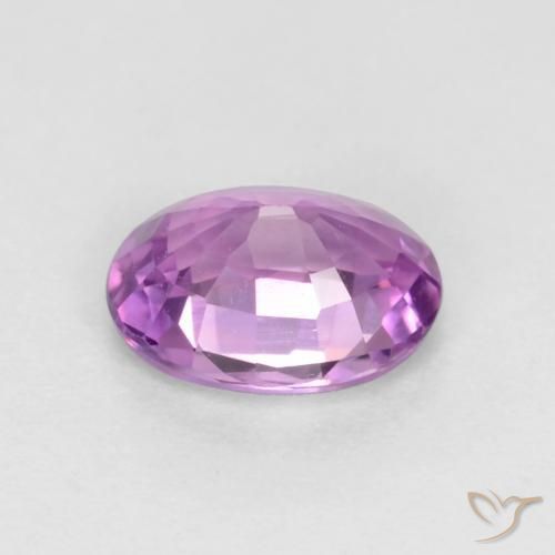Zaffiro Lilla Viola naturale da 0.48 ct, Ovale, VVS-VS