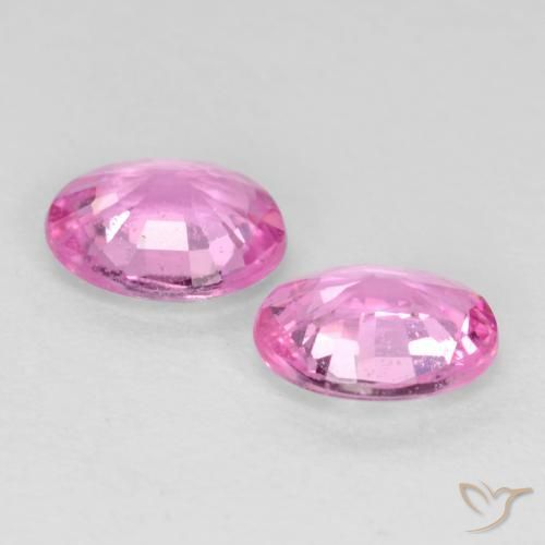 Gemme di Zaffiro Rosa intenso naturale da 0.70 ct, Ovale, VS