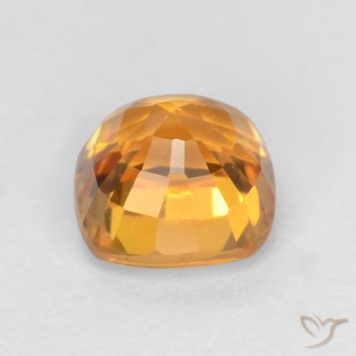 Zaffiro Arancio Medio naturale da 0.70 ct, Cuscino, VS