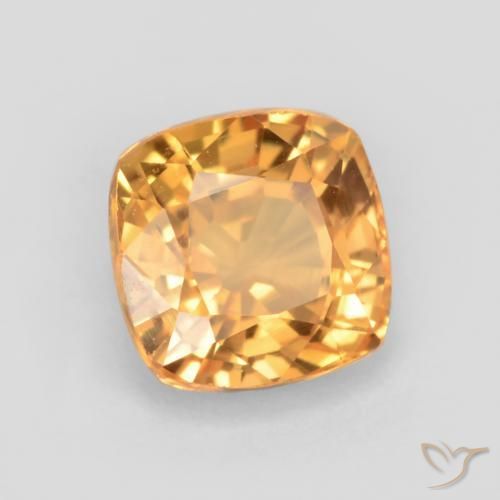 Zaffiro Arancio-Oro naturale da 0.69 ct, Cuscino, VS