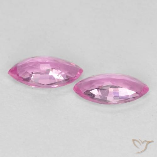 Gemme di Zaffiro Viola-Rosa naturale da 0.37 ct, Taglio marquise, VS