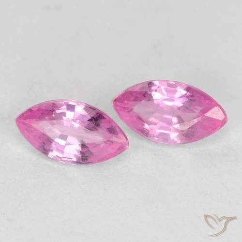 Gemme di Zaffiro Viola rosato brillante naturale da 0.46 ct, Taglio marquise, VS