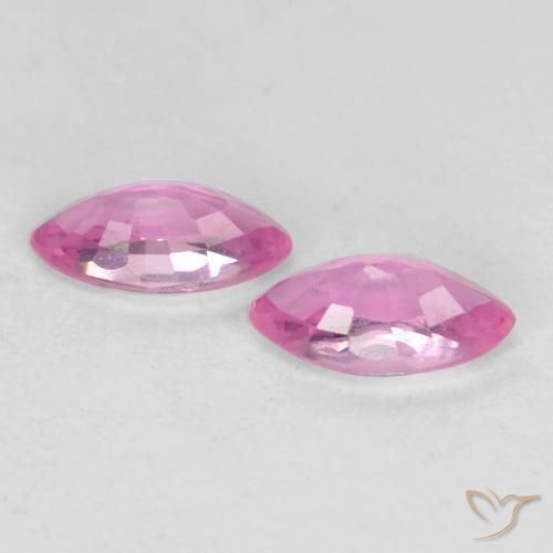 Gemme di Zaffiro Viola rosato brillante naturale da 0.46 ct, Taglio marquise, VS