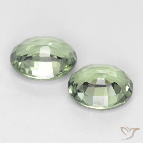 Gemme di Zaffiro Medium Light Green naturale da 1.58 ct, Ovale, VVS-VS