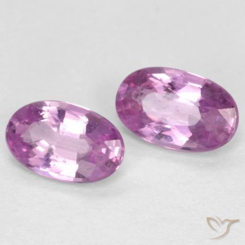 Gemme di Zaffiro Rosa violetto naturale da 0.59 ct, Ovale, VS