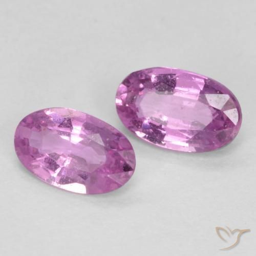 Gemme di Zaffiro Viola medio-chiaro naturale da 0.53 ct, Ovale, VS