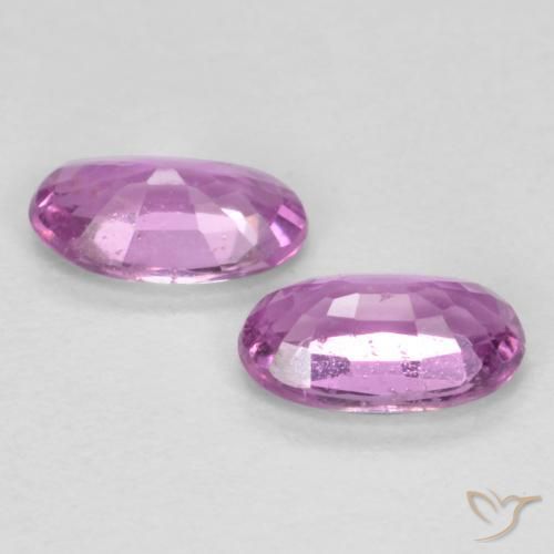 Gemme di Zaffiro Viola medio-chiaro naturale da 0.53 ct, Ovale, VS