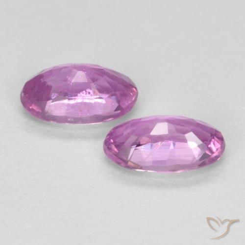 Gemme di Zaffiro Viola medio-chiaro naturale da 0.60 ct, Ovale, VS