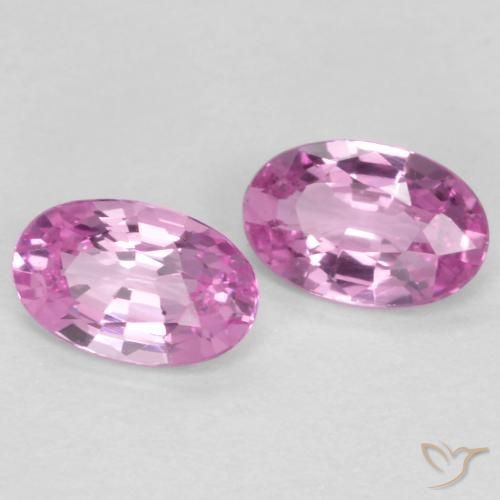 Gemme di Zaffiro Viola Rosato Intenso naturale da 0.53 ct, Ovale, VS