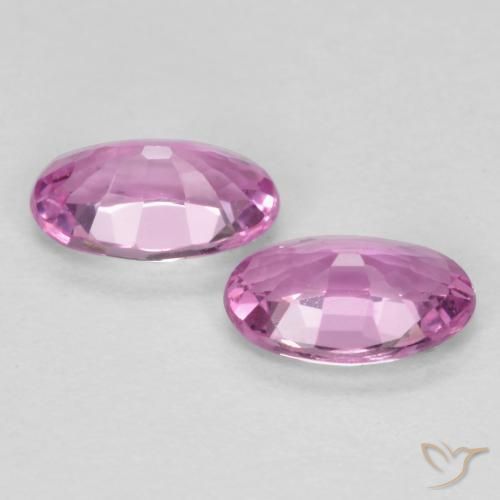 Gemme di Zaffiro Viola Rosato Intenso naturale da 0.53 ct, Ovale, VS