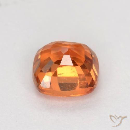 Zaffiro Arancione brillante naturale da 0.50 ct, Cuscino, VS
