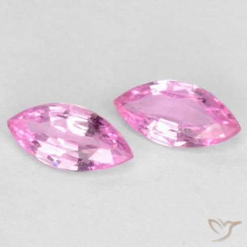 Gemme di Zaffiro Viola rosato brillante naturale da 0.35 ct, Taglio marquise, VS