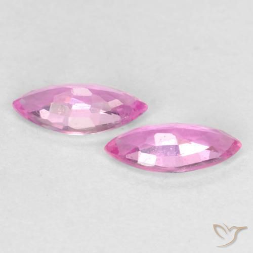 Gemme di Zaffiro Viola rosato brillante naturale da 0.35 ct, Taglio marquise, VS