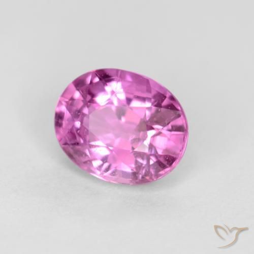 Zaffiro Viola rosato brillante naturale da 0.54 ct, Ovale, VS-SI