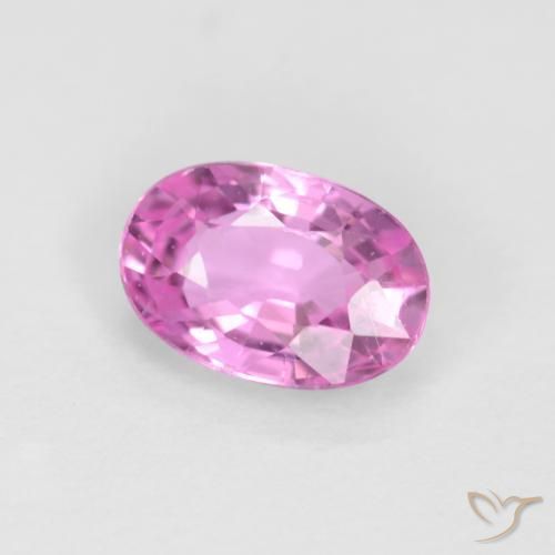 Zaffiro Viola rosato brillante naturale da 0.56 ct, Ovale, VVS-VS