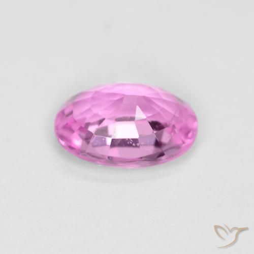 Zaffiro Viola rosato brillante naturale da 0.56 ct, Ovale, VVS-VS