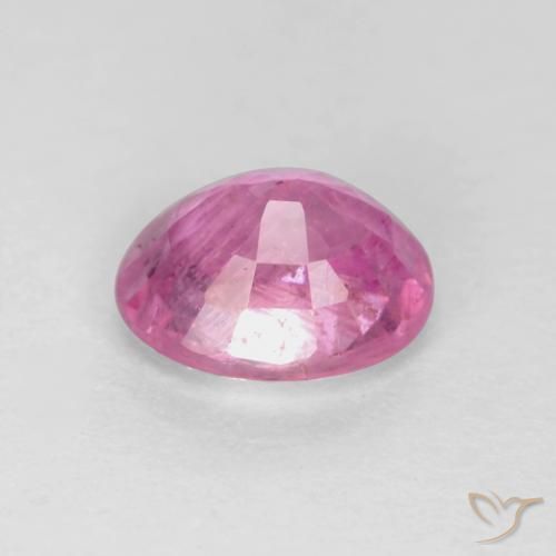 Zaffiro Rosa intenso naturale da 0.43 ct, Ovale, VS-SI