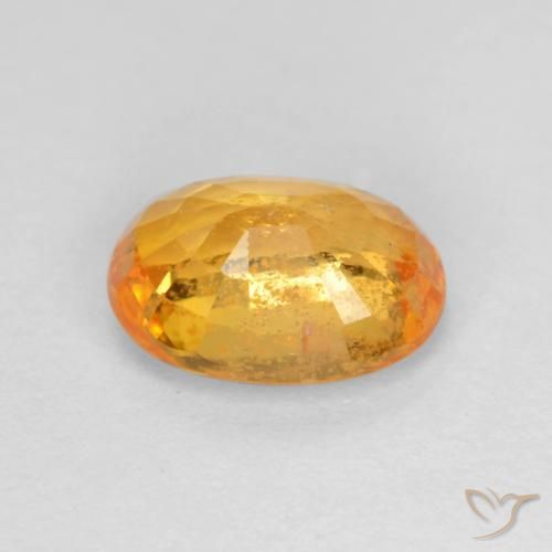 Zaffiro Arancio Medio naturale da 0.78 ct, Ovale, SI