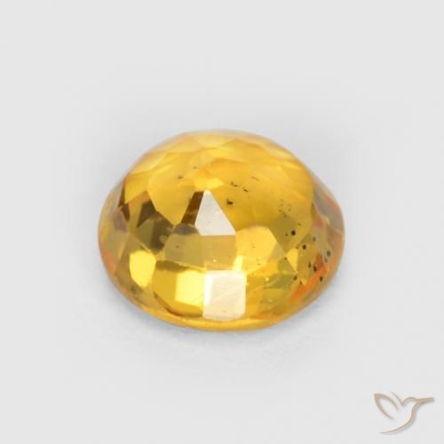 Zaffiro Arancio Dorato Profondo naturale da 0.55 ct, Rotondo, VS-SI